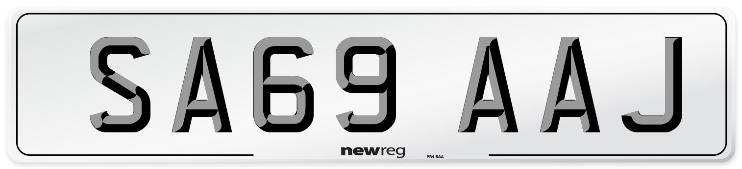 SA69 AAJ Number Plate from New Reg